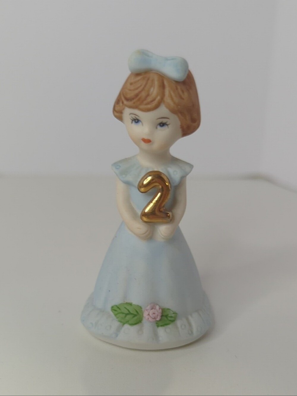 Vintage 1982 Enesco Growing Up Birthday Girl Figurine Age 2 Brunette
